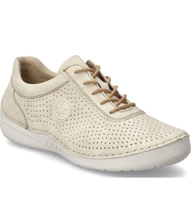 Дамски спортни обувки -  Синтетика/Текстил - Бежови Rieker