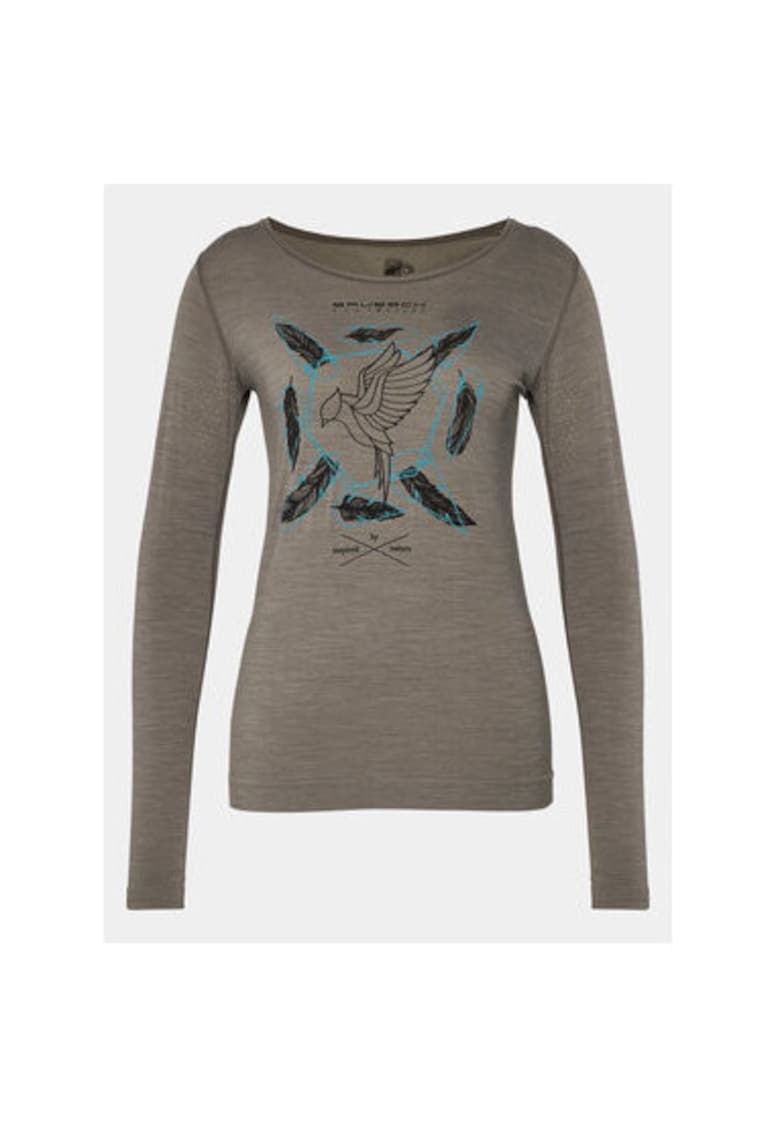 Дамски спортни тениски - 304136078 - Полиамид - Вълна - Сив - Сив Brubeck