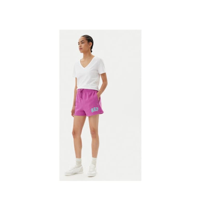 Дамски спортни шорти  769323-07 - Памук/Рециклиран полиестер - Розов - Розово GAP