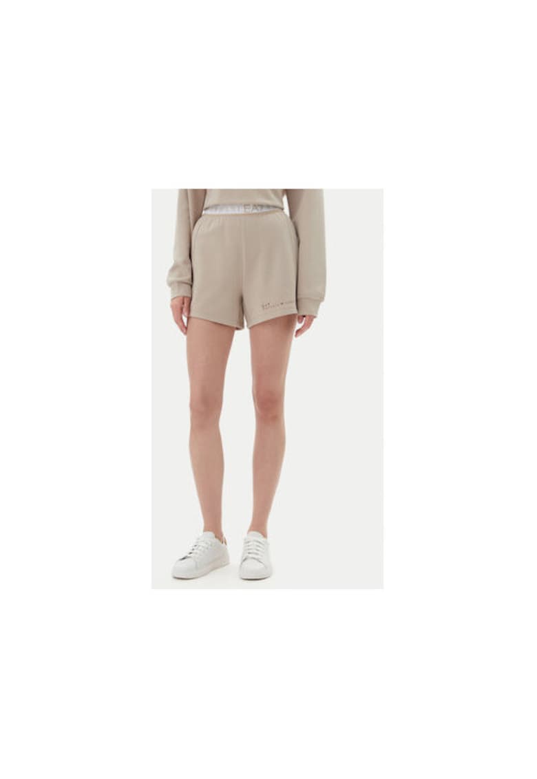 Дамски спортни шорти Emporio Armani 7W000280 AF12501 - Полиестер/Памук - Бежов - Бежов EA7