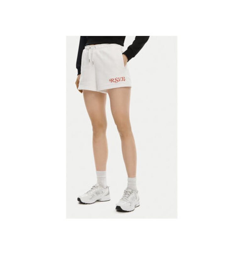 Дамски спортни шорти  FAW1032 - Памук/Полиестер - Бял - Бял Fila