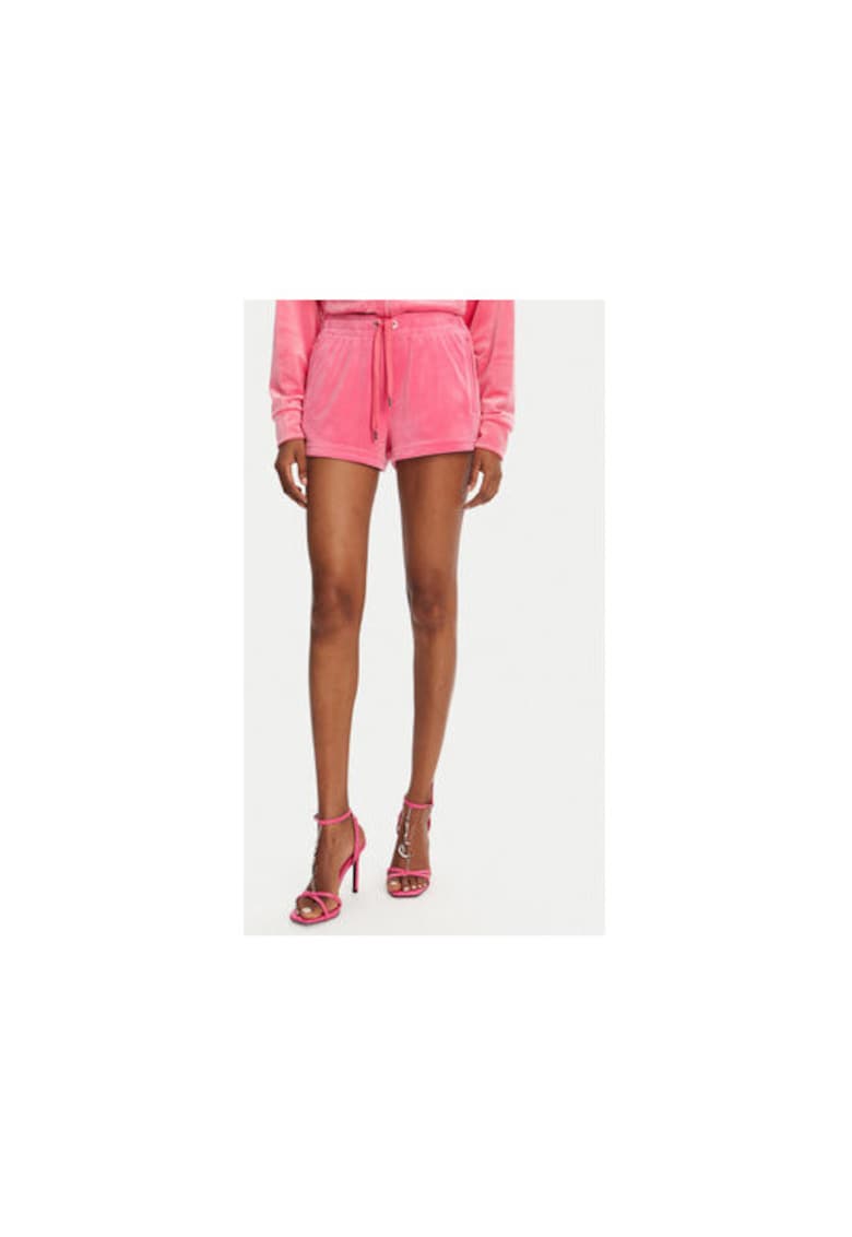 Дамски спортни шорти JCWH121001 - Полиестер/Еластан - Розов - Розово Juicy Couture