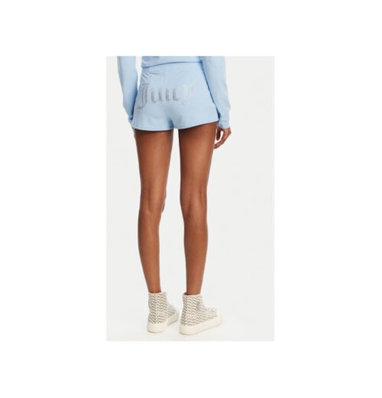 Дамски спортни шорти  JCWHS125312 - Памук/Модал - Светлосин - Светлосин Juicy Couture