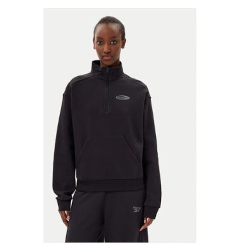 Дамски суитшърт  100214264 - Памук/Еластан - Черен - Черен Reebok