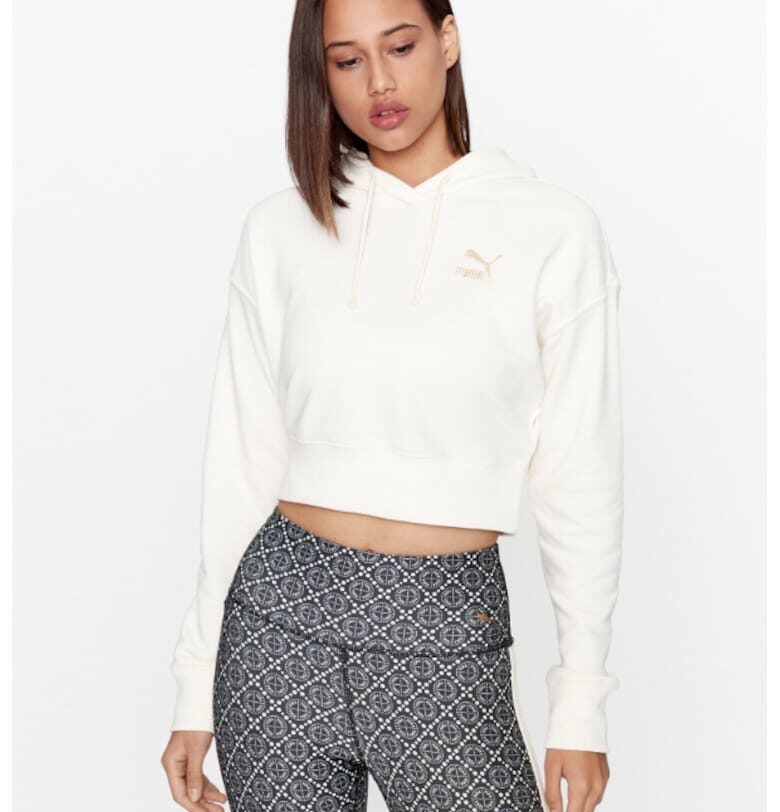 Дамски суитшърт -  302589791 - Памук - Екрю Puma