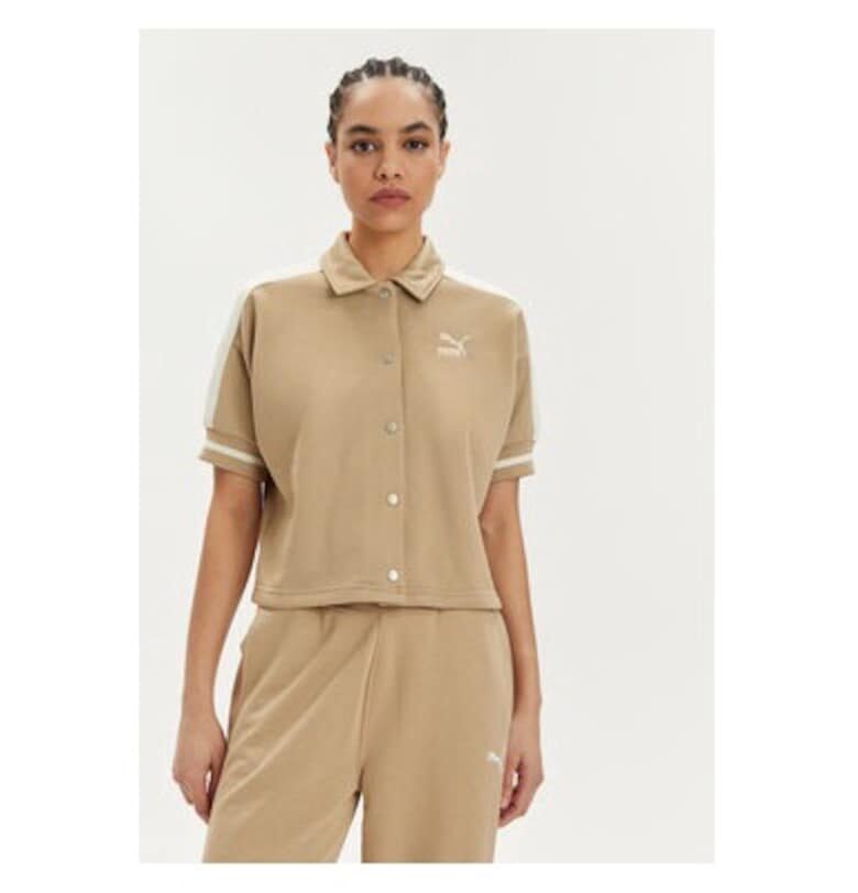 Дамски суитшърт -  303325138 - Рециклиран полиестер/Памук - XS INTL - Бежов Puma