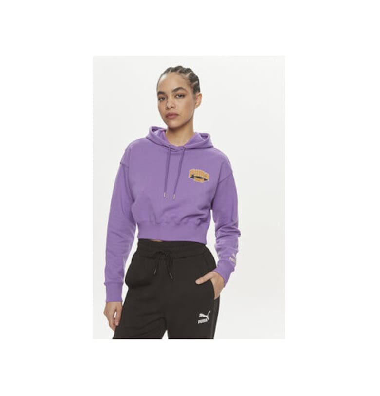 Дамски суитшърт -  325251 - Лилав - Полиестер - Puma