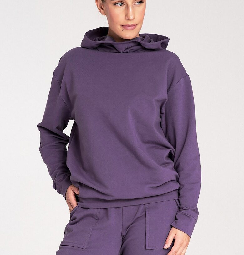 Дамски суитшърт  M1034 - лилав - удобен - универсален - памук - Figl