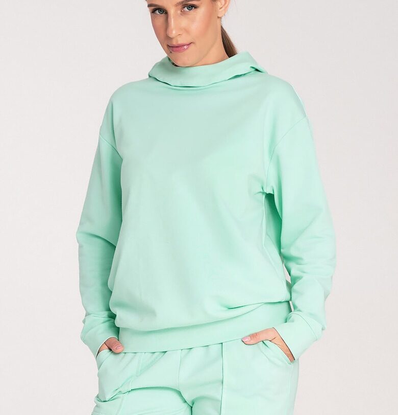 Дамски суитшърт  ментово зелен - памук Figl