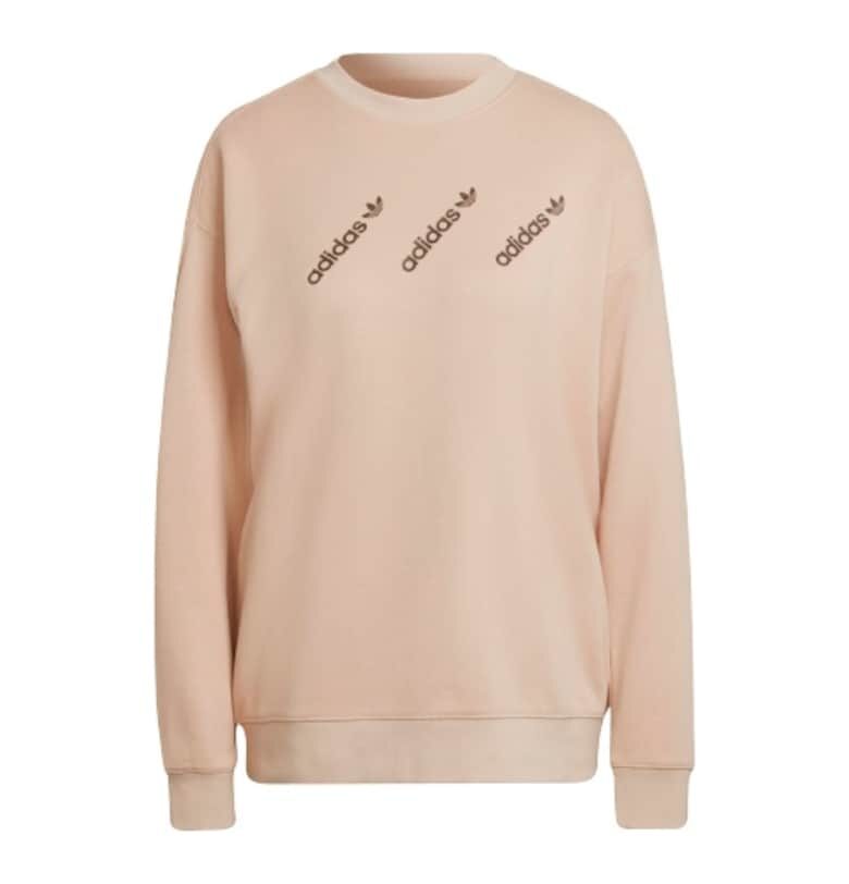 Дамски суичър  Crew - Памук - Бежов adidas