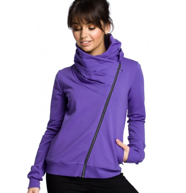 Дамски суичър - Памук/Еластан - Лилав OEM