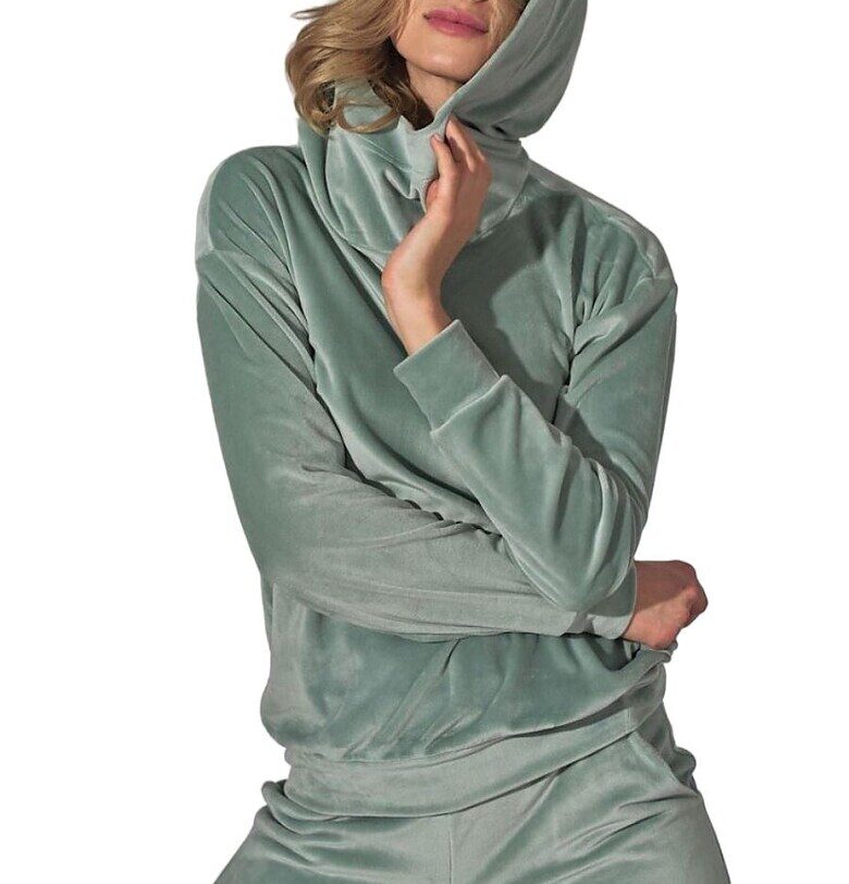 Дамски суичър  висока яка - дълги ръкави - велур - полиестер Figl