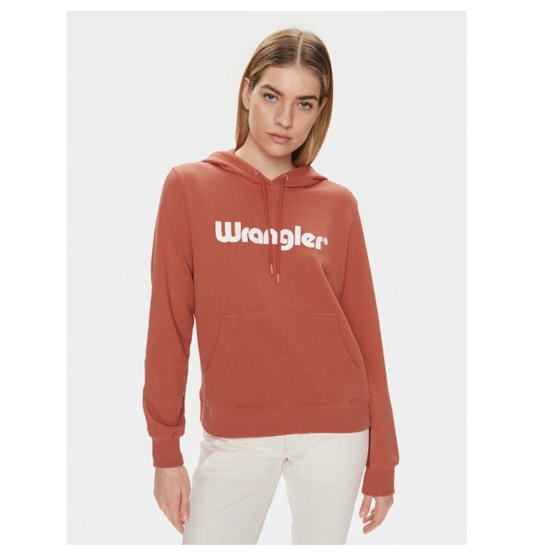 Дамски суичър -  оранжев - памук - Оранжев Wrangler