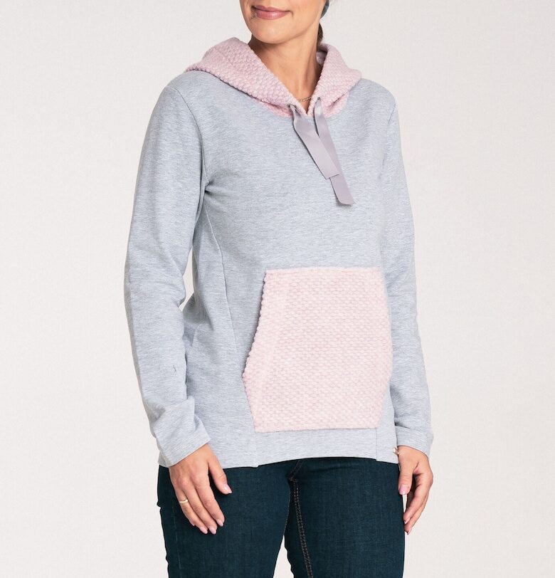 Дамски суичър  розов/сив - Сив/Розово Figl