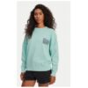 Дамски суичър с качулка  EQWFT03179 - памук/полиестер - тюркоаз - Тюркоаз QUIKSILVER