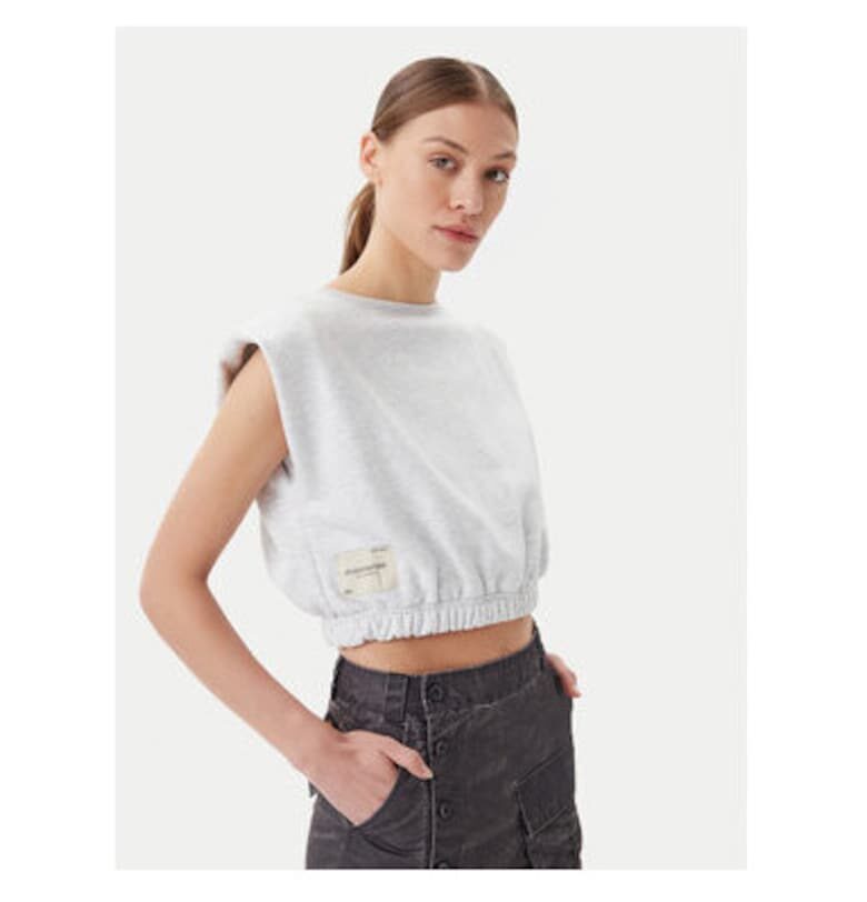 Дамски топ  156031 - памук/полиестер - сив - Сив ALPHA INDUSTRIES