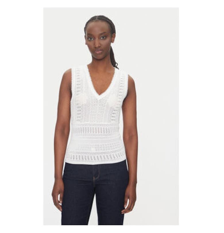 Дамски топ  242-MUSHU - Вискоза/Полиамид - Бял - Бял Morgan