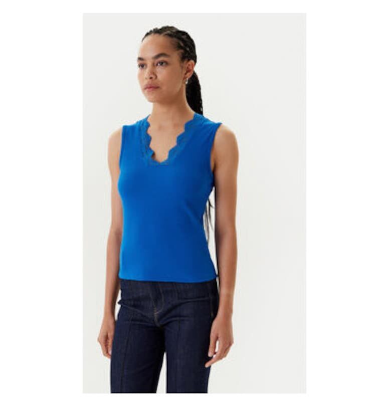 Дамски топ  251-DADILO - Рециклиран полиестер/вискоза - Син - Син Morgan