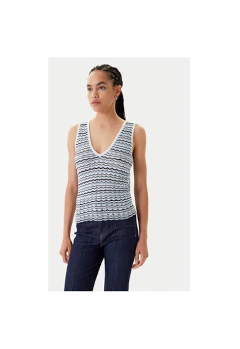 Дамски топ 251-MINKO - Вискоза/Памук - Син - Син Morgan