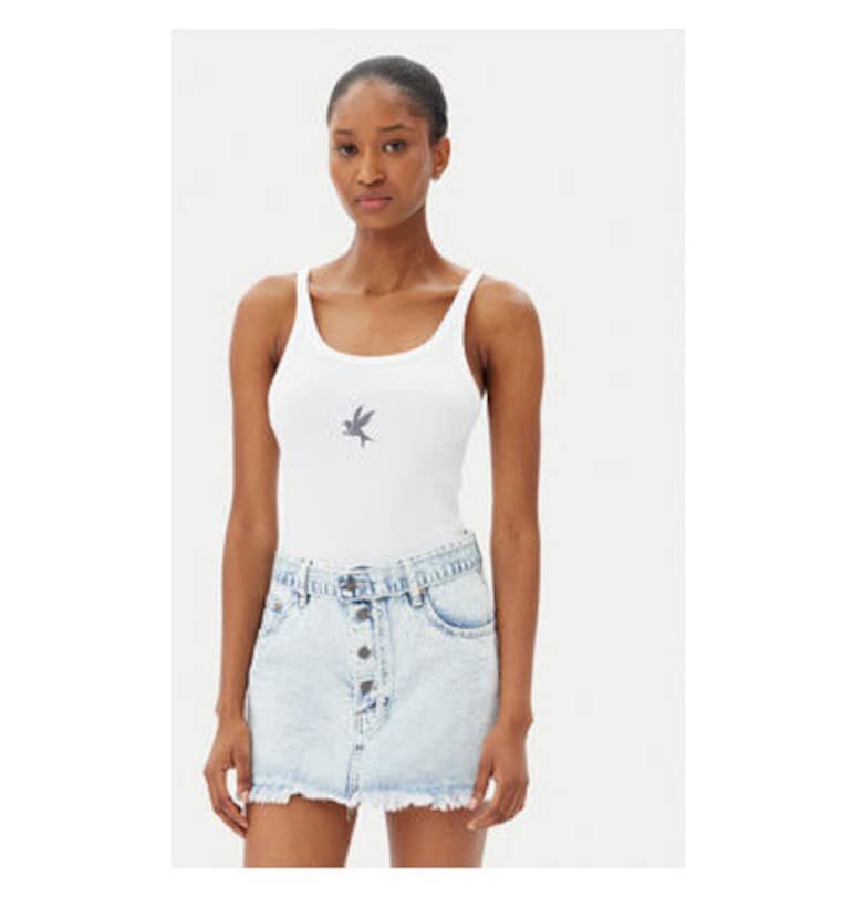 Дамски топ  26605F - Памук - Бял ONE TEASPOON