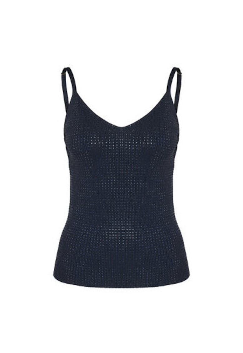 Дамски топ FR25ST4006K410J9 - Вискоза/Полиамид - Тъмносин - Тъмносин Fracomina