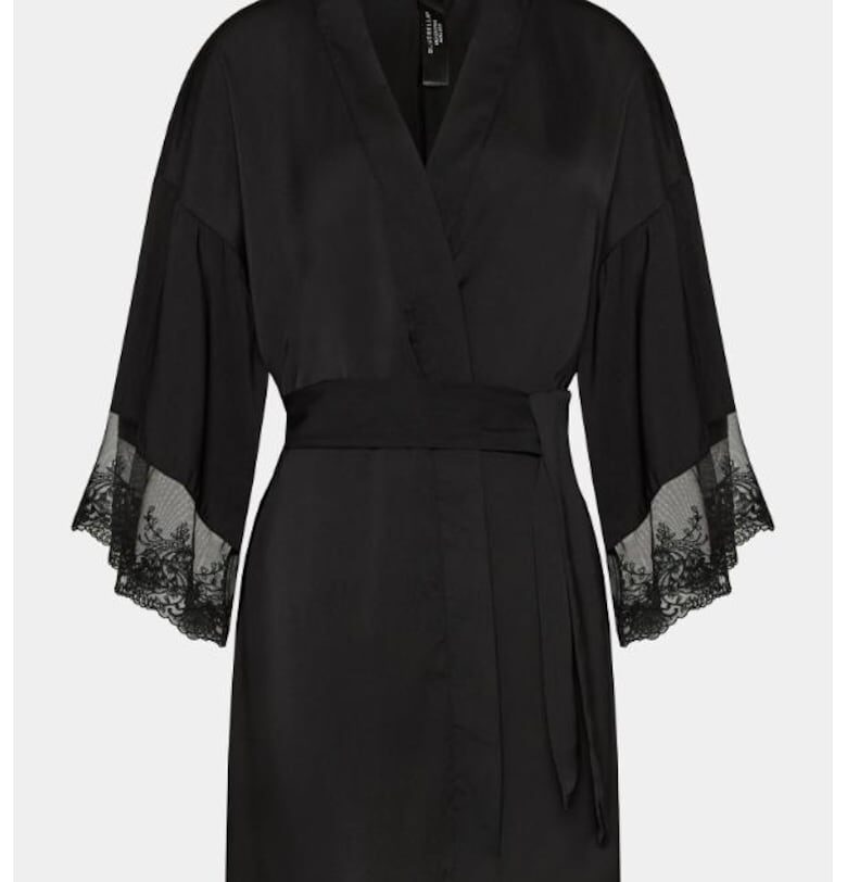 Дамски халат -  302999378 - Полиестер - Черен - Черен Bluebella