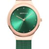 Дамски часовник  12934-868 - сапфирен кристал - неръждаема стомана - 3 ATM - зелен Bering