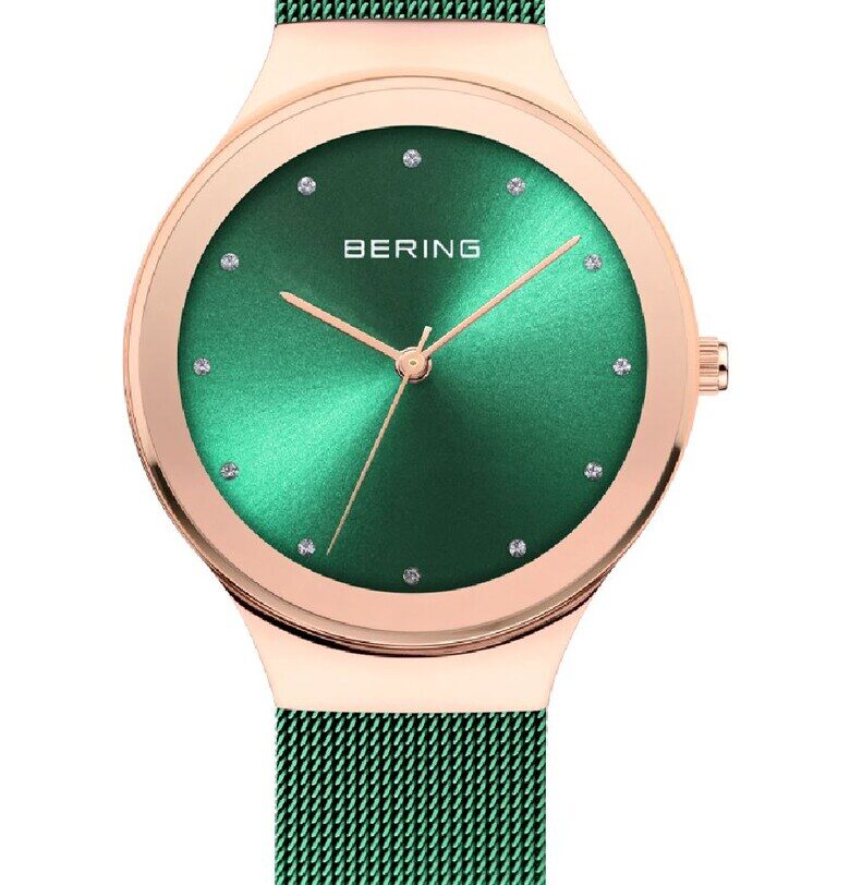 Дамски часовник  12934-868 - сапфирен кристал - неръждаема стомана - 3 ATM - зелен Bering
