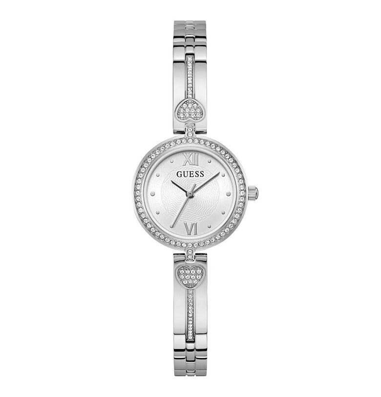 Дамски часовник  27 мм - сребърна стоманена каишка - сребърен стоманен корпус - водоустойчив до 3 ATM GUESS