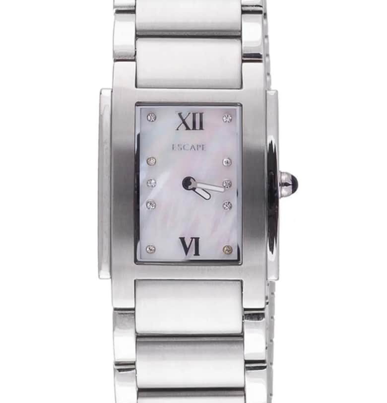 Дамски часовник  34 мм - стоманена каишка - водоустойчивост 5 ATM - сребрист Escape