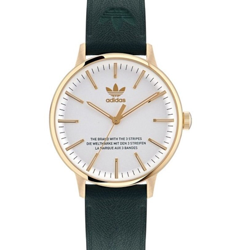 Дамски часовник  CODE ONE SMALL - 35x7.5mm - неръждаема стомана - силиконова каишка - златист adidas