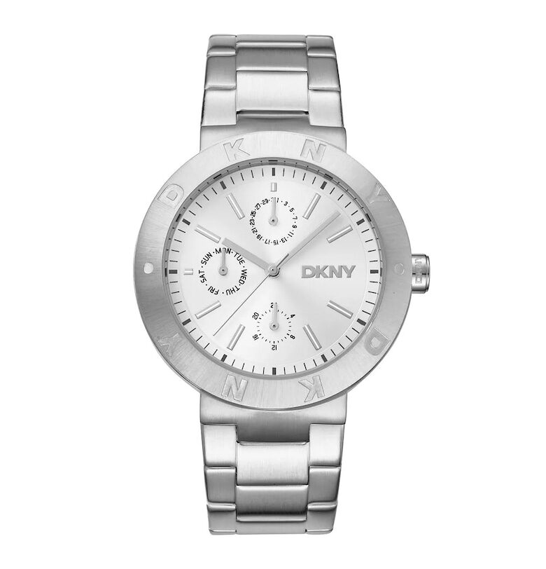 Дамски часовник  DK1L022M0015 - стомана - 38мм - сив - кварцов механизъм - водоустойчив на 5 ATM DKNY