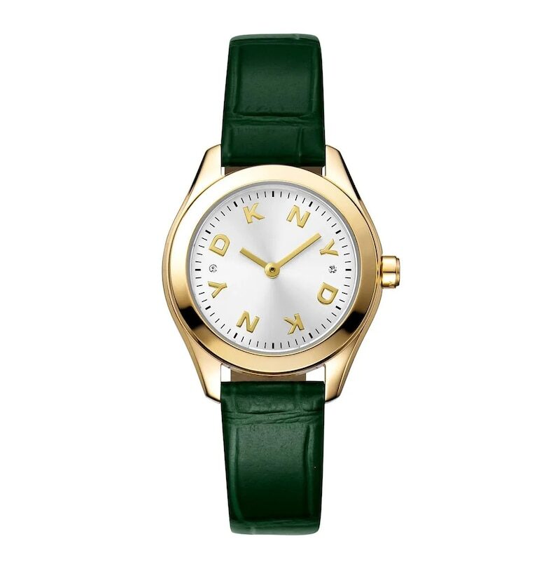 Дамски часовник  DK1L033L0025 зелен 30мм екологична кожа DKNY