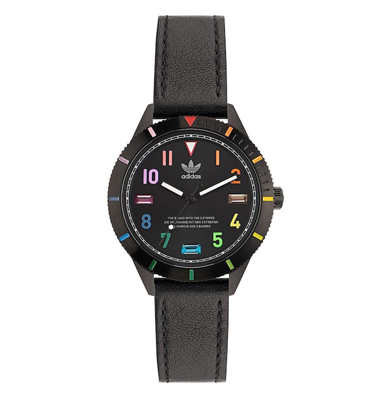 Дамски часовник  EDITION THREE ICON SMALL - черна силиконова каишка - черен корпус от неръждаема стомана - 36x8 мм adidas