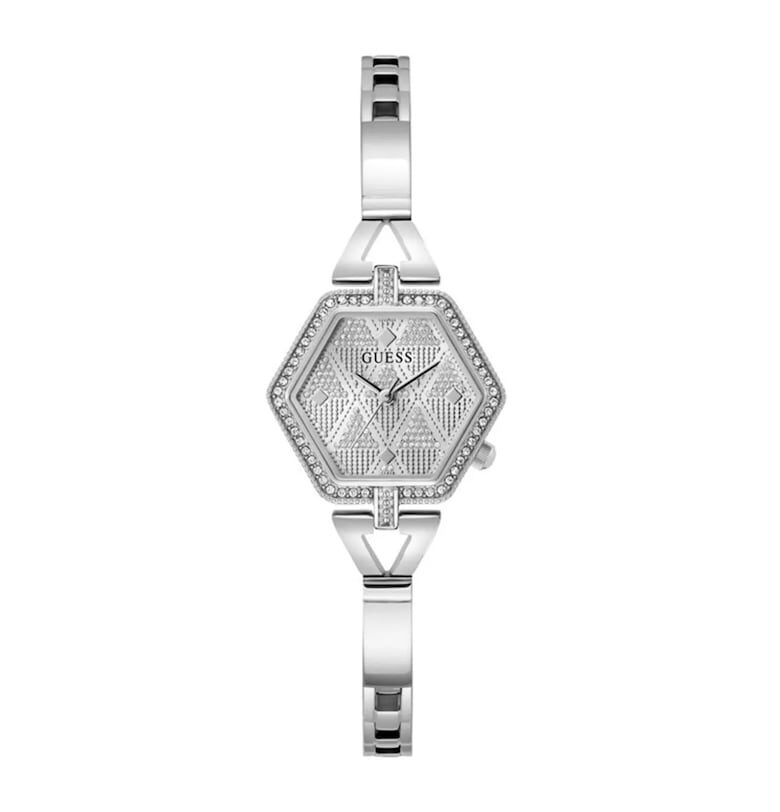 Дамски часовник  GW0680L1 28мм стомана - металик - кварцов механизъм - водоустойчив 3 ATM GUESS