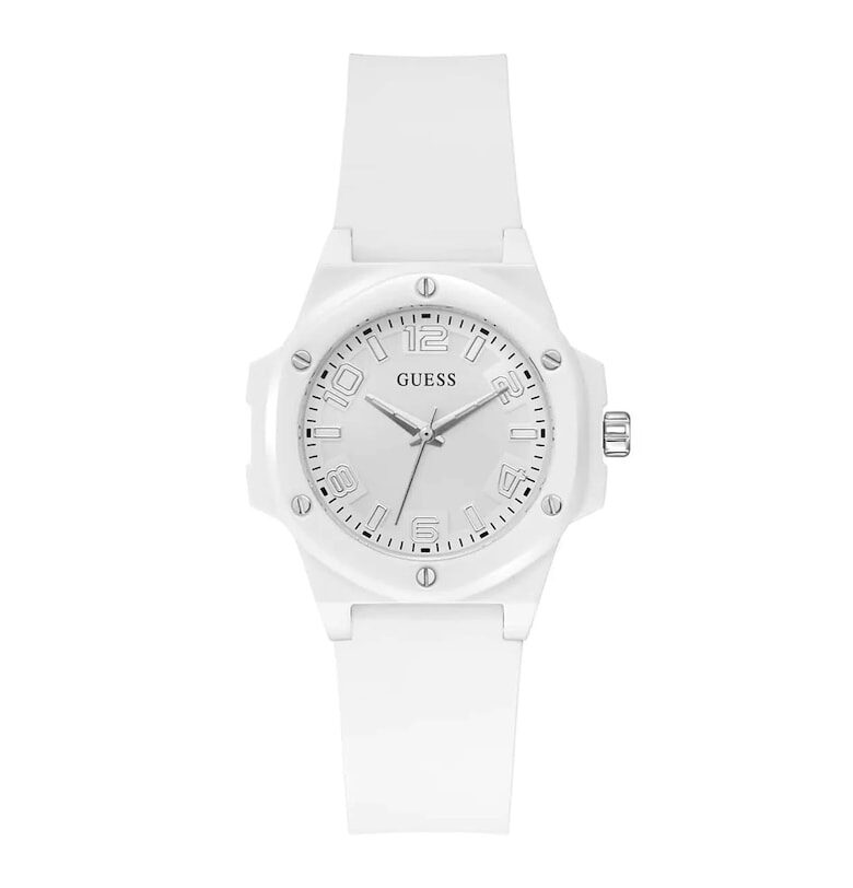 Дамски часовник  GW0880L3 - бял силикон - 34 мм GUESS