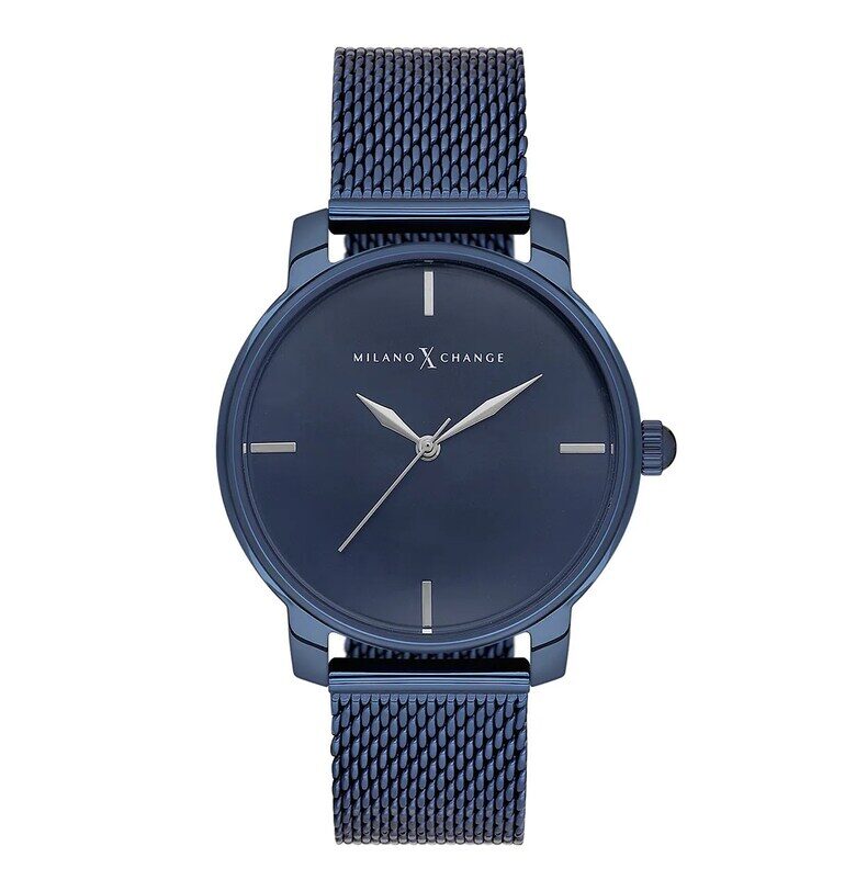 Дамски часовник  MEX1136 - 38мм - стоманена верижка - син - 3 АТМ Milano X Change