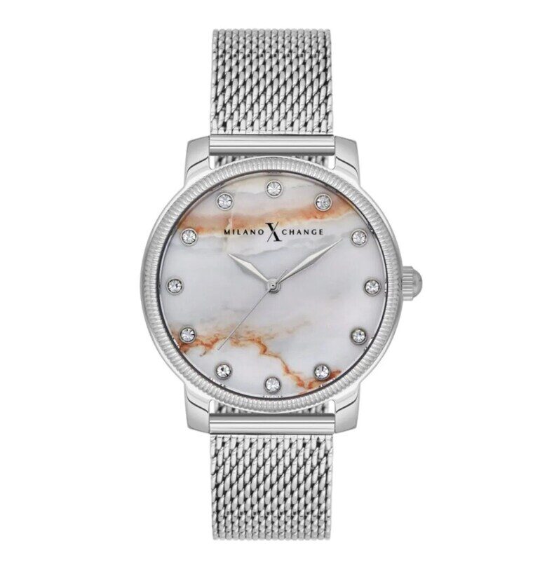 Дамски часовник  MEX1138 - 38мм - стоманена верижка - сребрист - водоустойчив 3 ATM Milano X Change