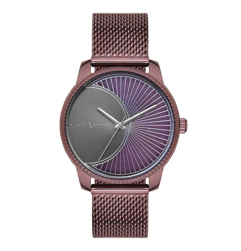 Дамски часовник  MEX1167 38 мм - виолетов - текстилна каишка - водоустойчив 3 ATM Milano X Change