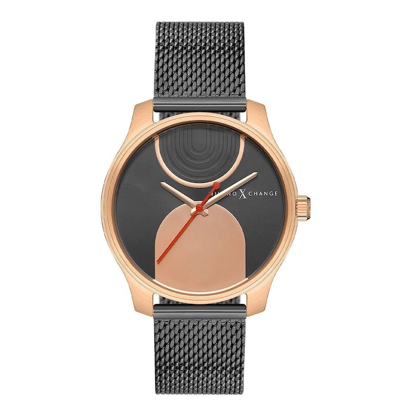 Дамски часовник  MEX1171 38мм - златист цвят - сива текстилна каишка - водоустойчив 3 ATM Milano X Change