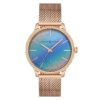 Дамски часовник  MEX1174 38мм - златист цвят - розова текстилна каишка - кварцов механизъм - водоустойчив 3 ATM Milano X Change