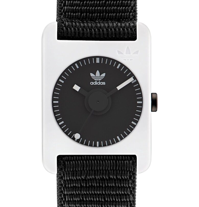 Дамски часовник  RETRO POP TWO - 31 мм - черен/бял - синтетична каишка - кварцов механизъм adidas