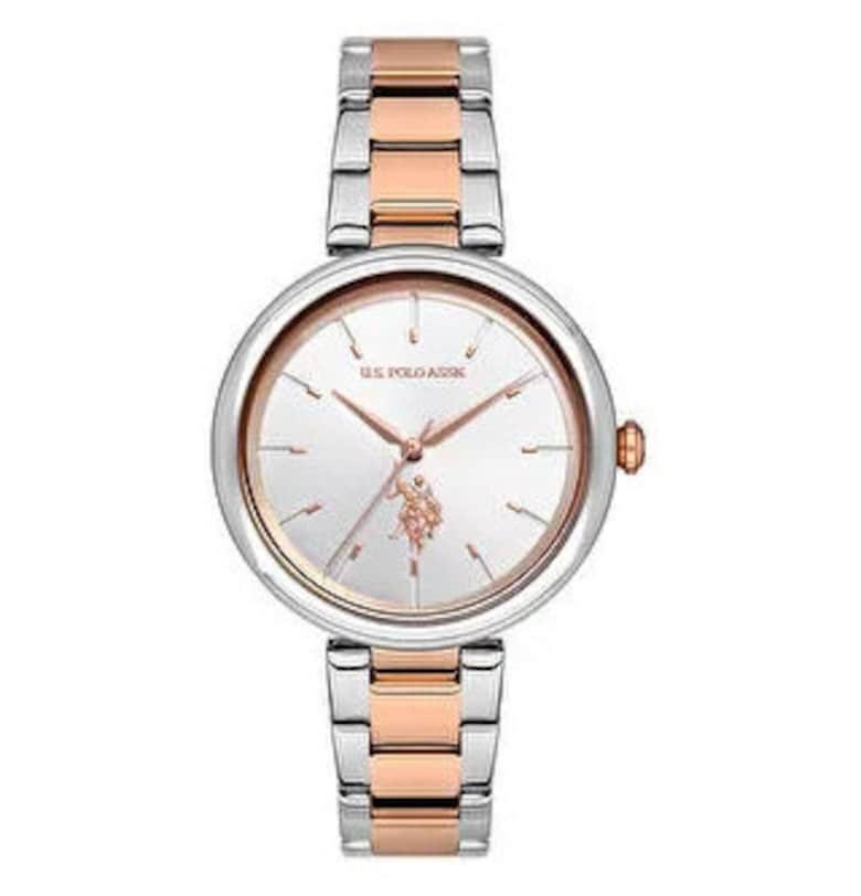 Дамски часовник  USPA2015-08 - сребрист - 36 мм - кварцов механизъм - водоустойчив на 3 ATM US Polo Assn
