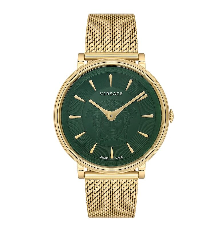 Дамски часовник  VE8102519 златист 38мм стомана кварц 5ATM Versace