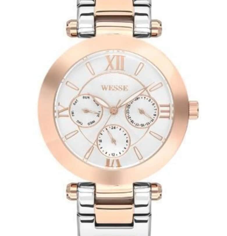 Дамски часовник  WWL101104 - 36мм - розово-златист/сребрист - кварцов механизъм - 5 ATM Wesse