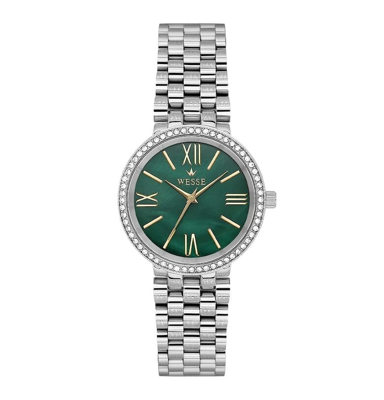 Дамски часовник  WWL112602 34мм стомана - метална каишка - водоустойчив 5 ATM - метален цвят Wesse