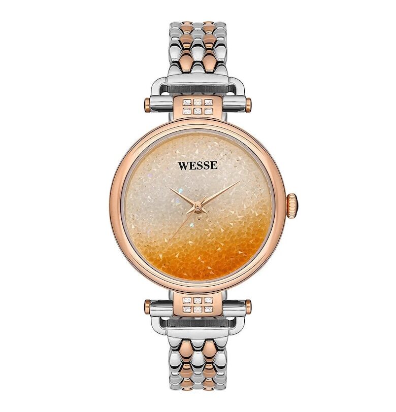 Дамски часовник  WWL302902 - 34мм - стоманена каишка - розово-златист/сребрист - 5 АТМ Wesse