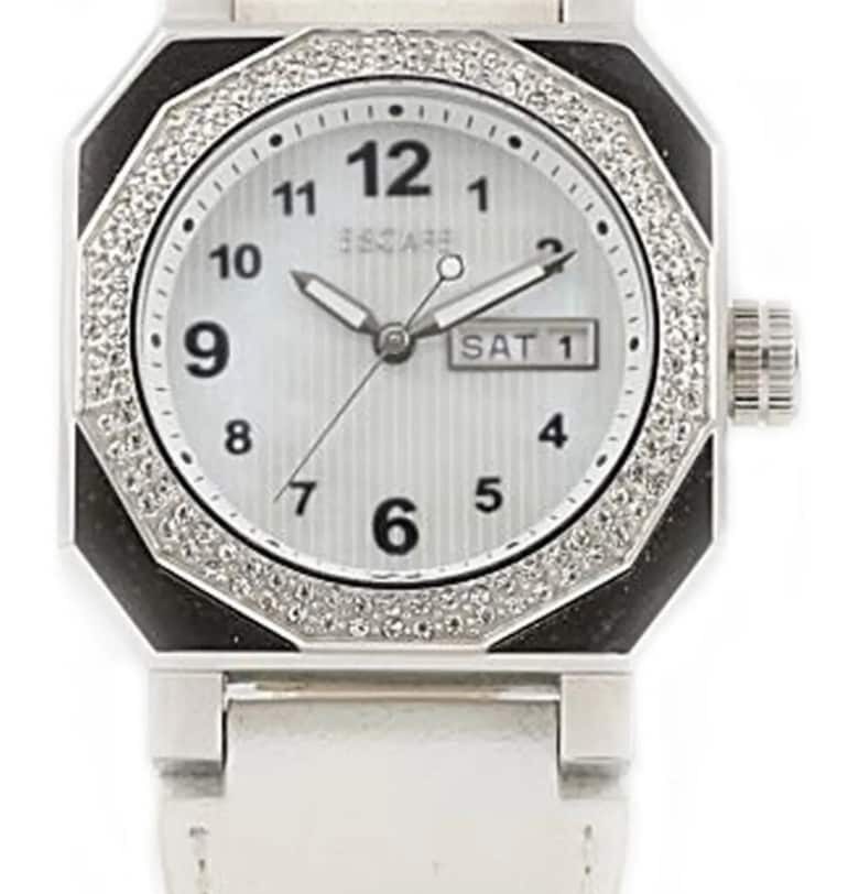 Дамски часовник  модел ECP10269 - каишка от екологична кожа - 36 мм - водоустойчивост 5 ATM - сребрист Escape