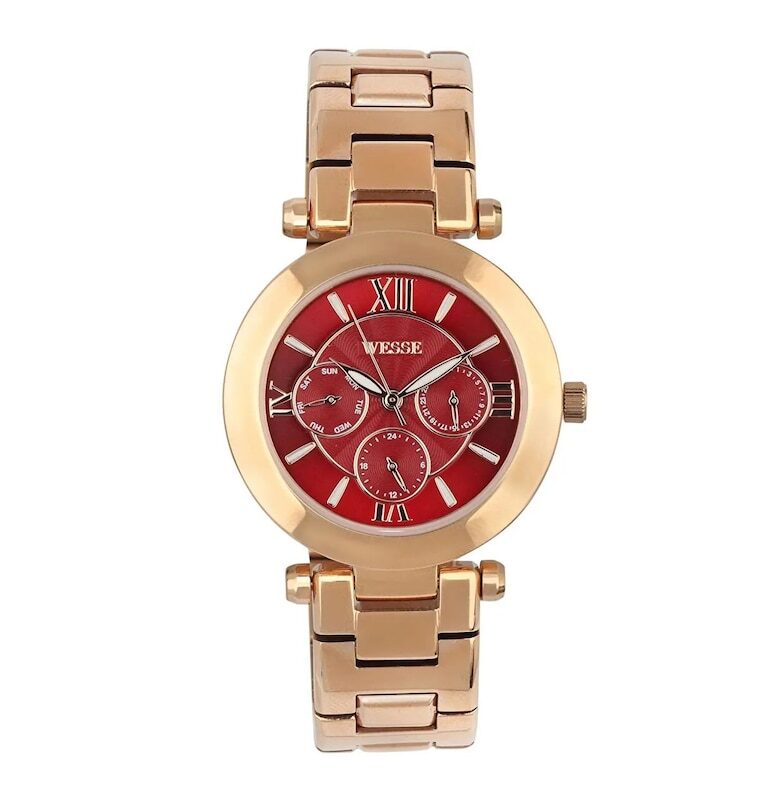 Дамски часовник  модел WWL101110 - стомана - розов - 36мм - кварцов механизъм - водоустойчивост 5 ATM Wesse