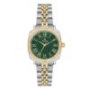 Дамски часовник  модел WWL112301 - кръгъл корпус 32x32 мм - златист цвят - стоманена верижка - зелен циферблат Wesse